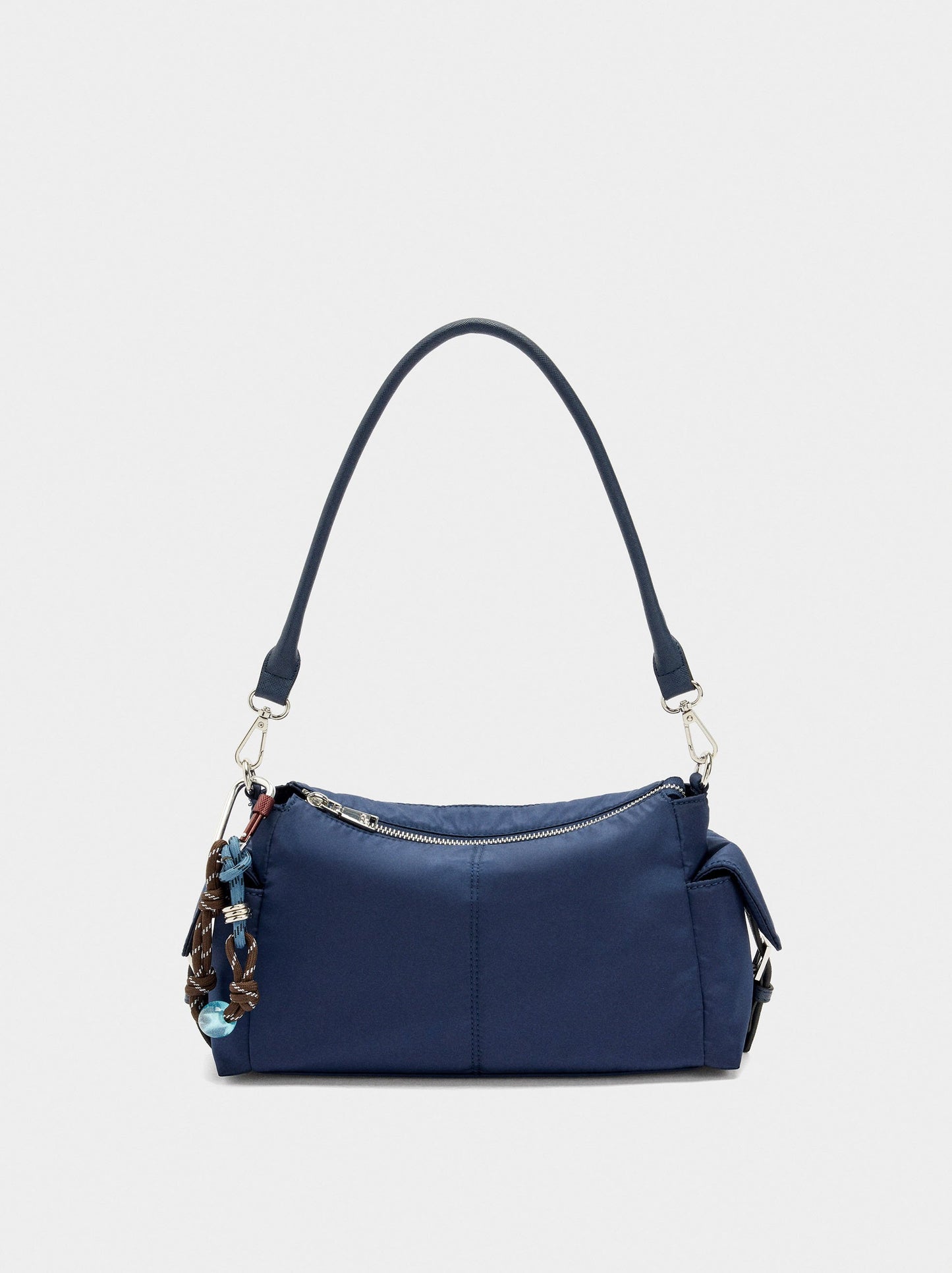 Nylon Crossbody Bag With Pendant