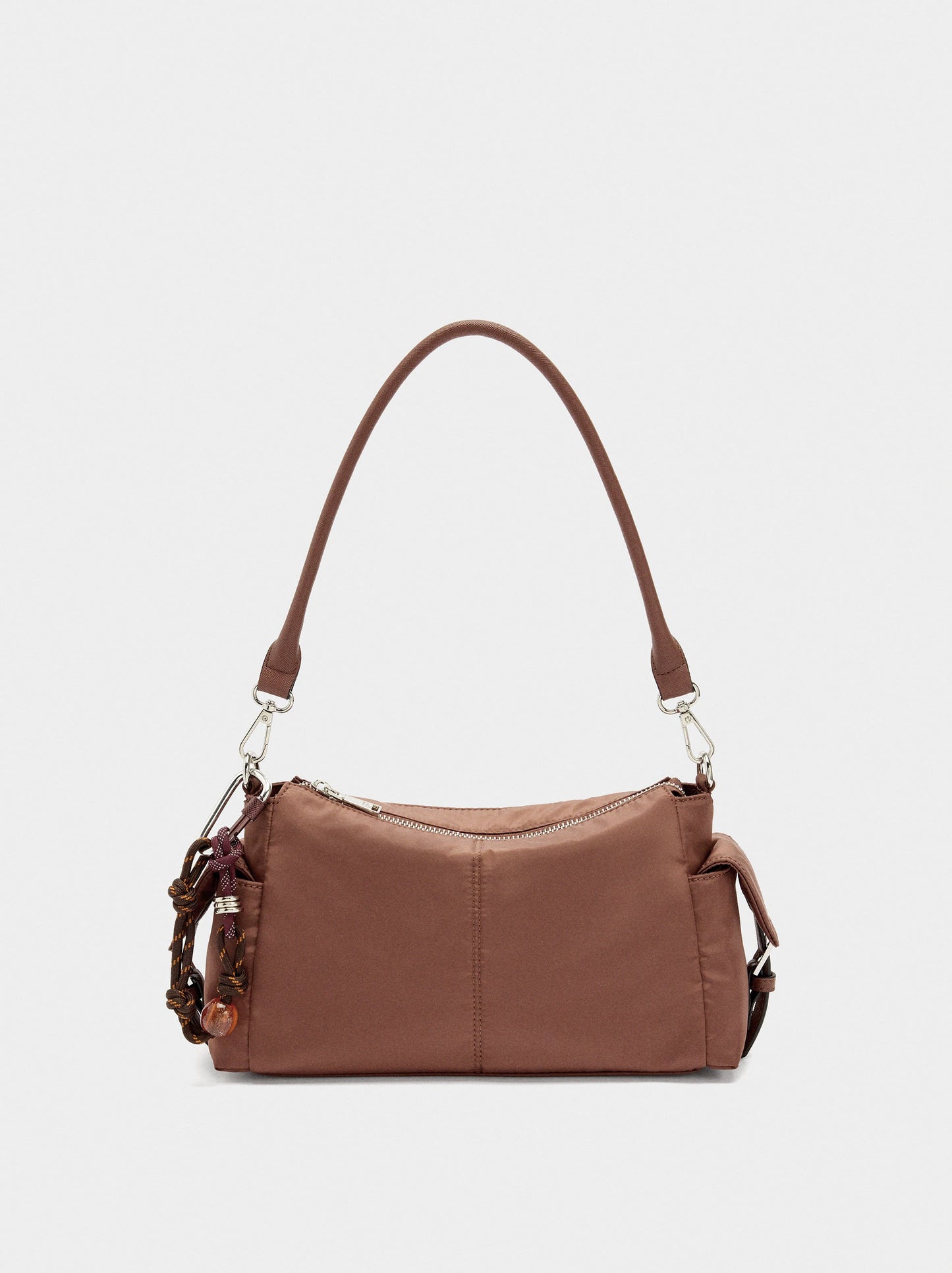 Nylon Crossbody Bag With Pendant