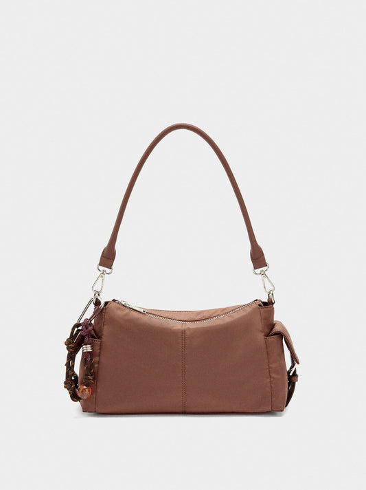 Nylon Crossbody Bag With Pendant