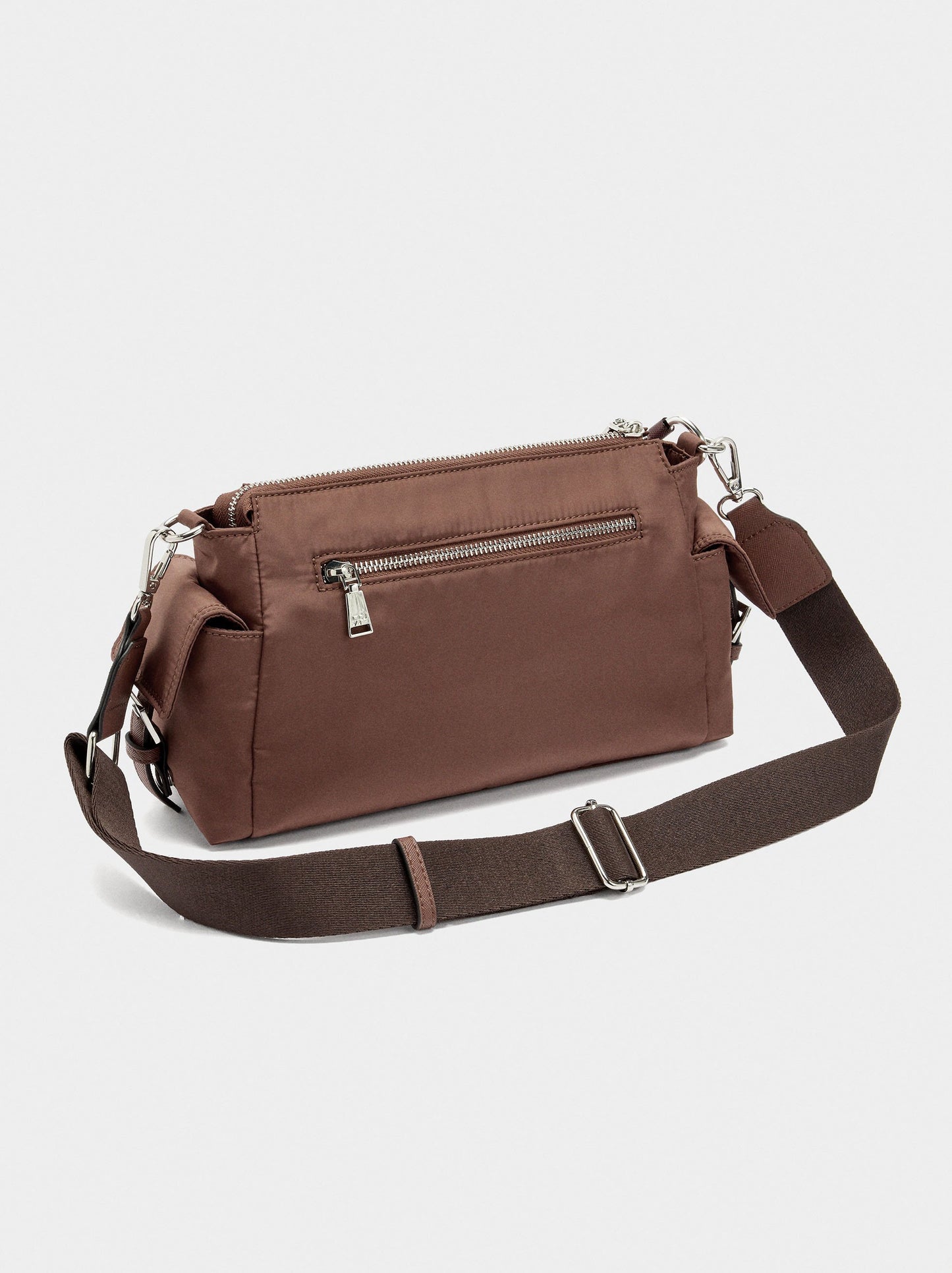 Nylon Crossbody Bag With Pendant