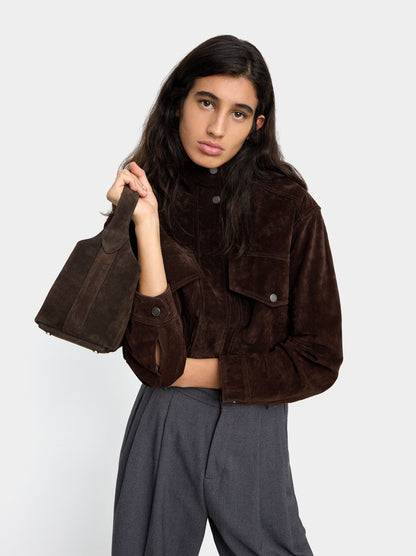 Suede Bucket Bag