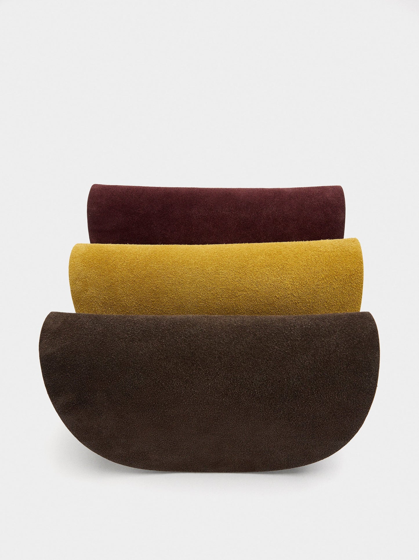 Suede Crossbody Bag With Flap