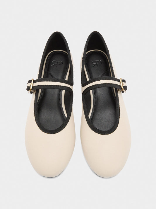 Ballet Flats With Strap And Buckle