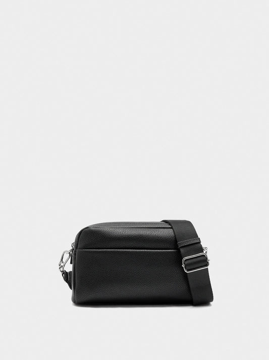 Crossbody Bag Double Closure And Pendant