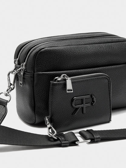 Crossbody Bag Double Closure And Pendant