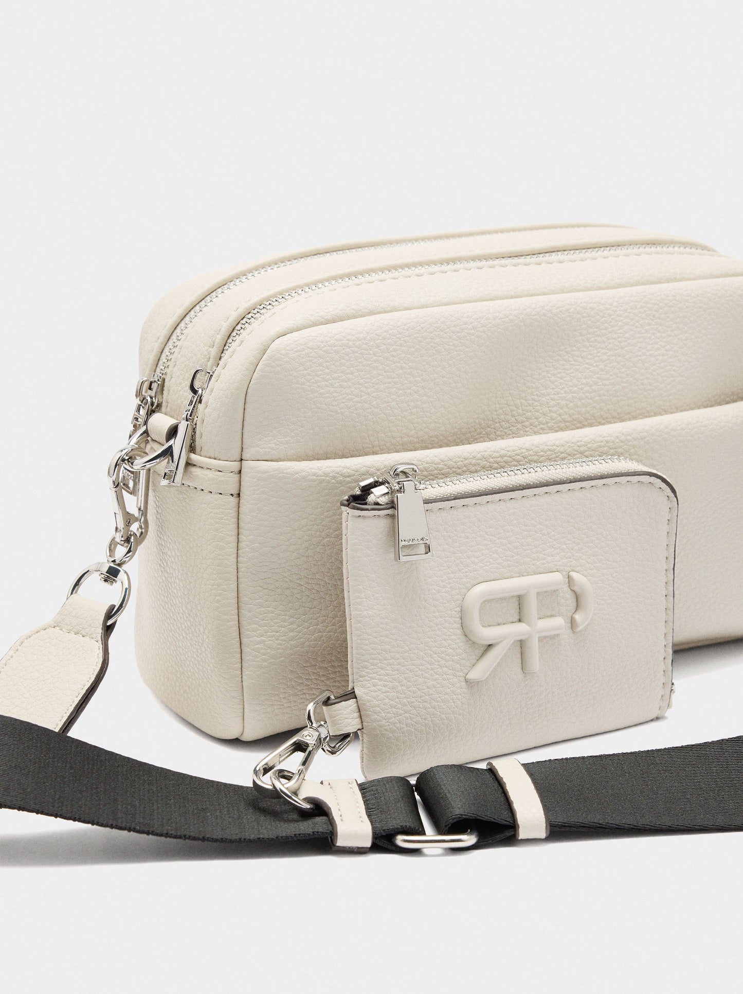 Crossbody Bag Double Closure And Pendant