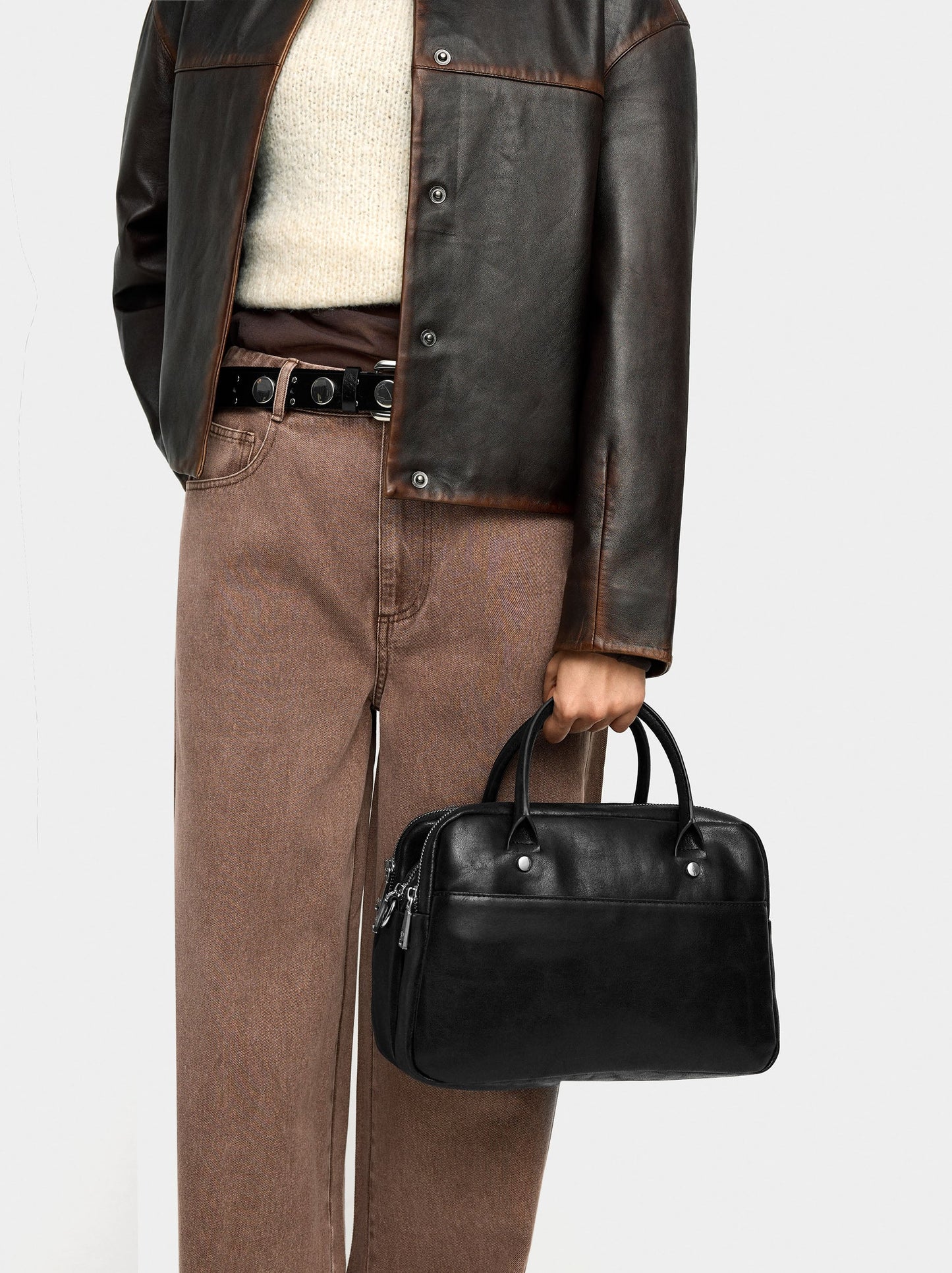 Bowling Bag With Cracked Effect