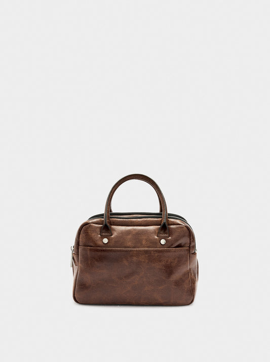 Bowling Bag With Cracked Effect