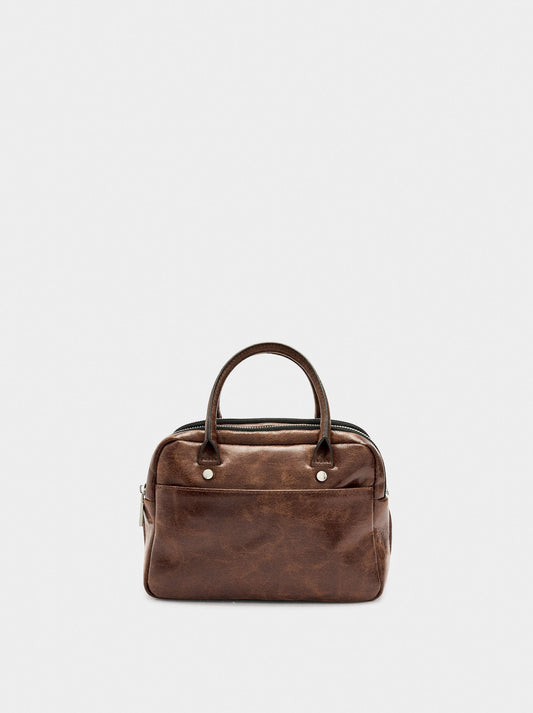Bowling Bag With Cracked Effect