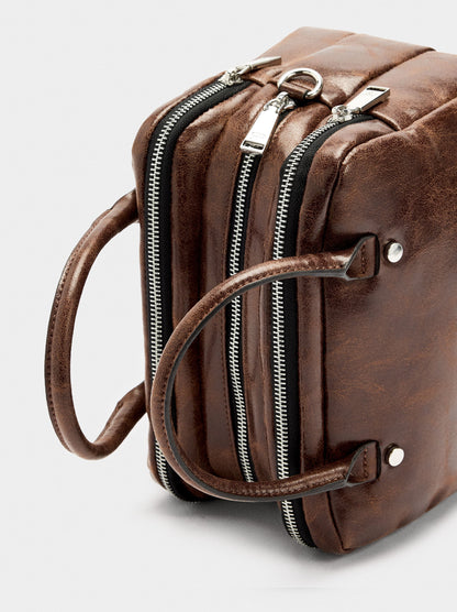 Bowling Bag With Cracked Effect