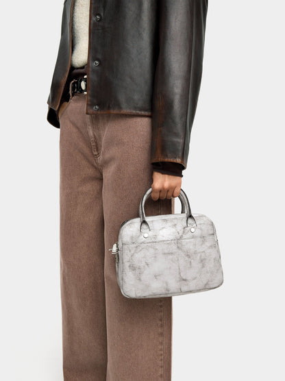 Bowling Bag With Cracked Effect