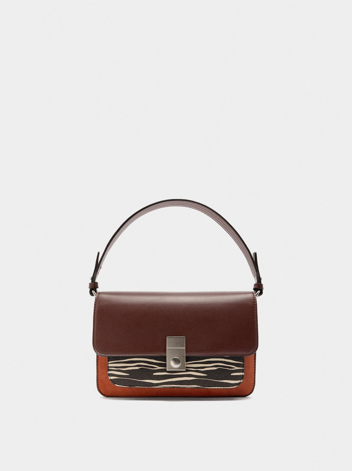 Animal Printed Crossbody Bag With Flap