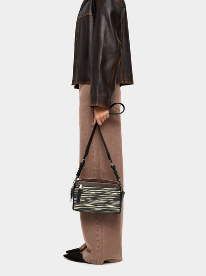 Crossbody Bag Animal Printed Double Closure