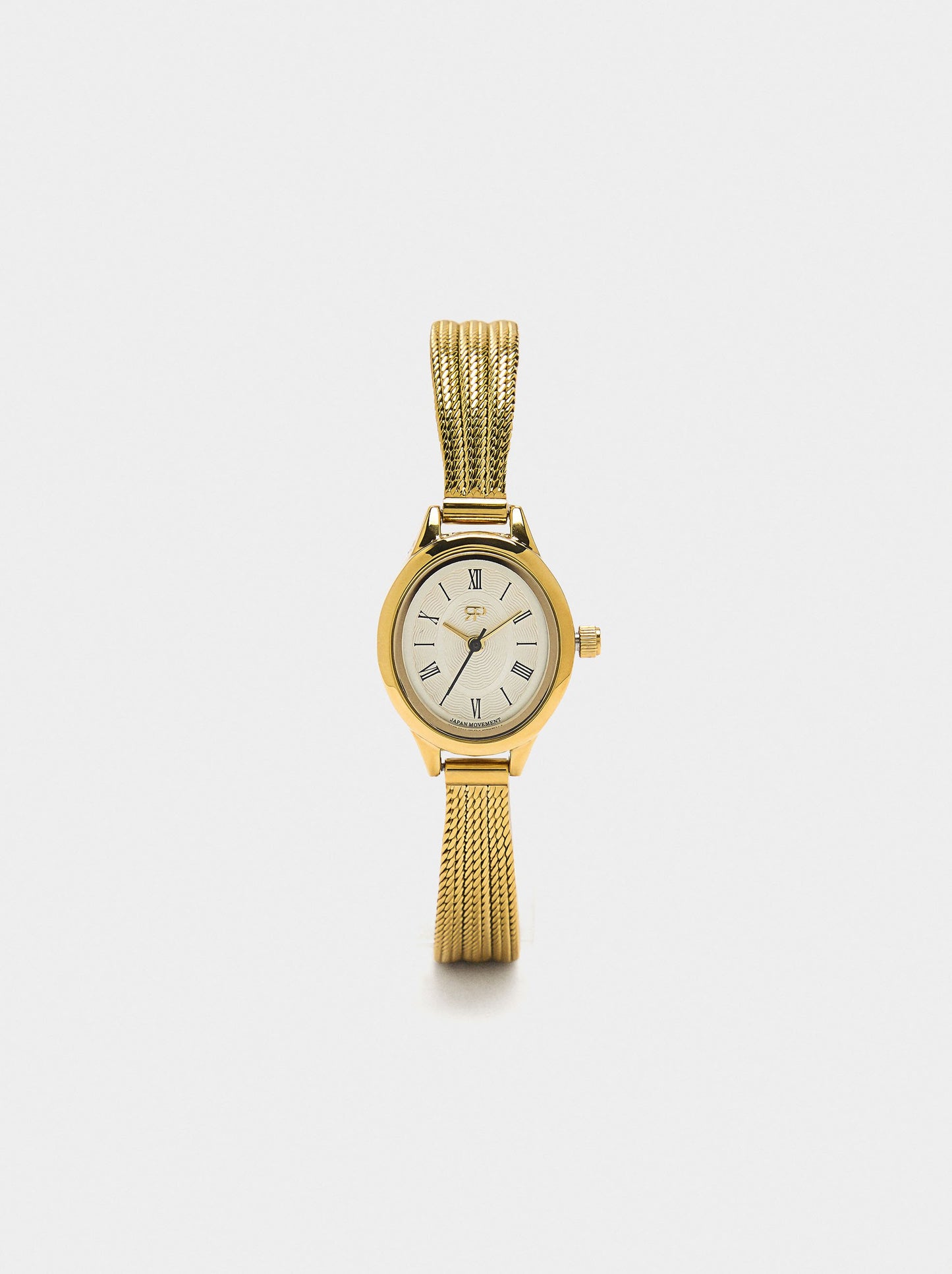 Oval Watch With Stainless Steel Mesh Bracelet