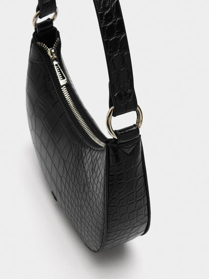 Shoulder Bag With Animal Embossing