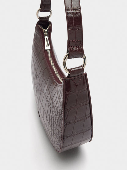 Shoulder Bag With Animal Embossing