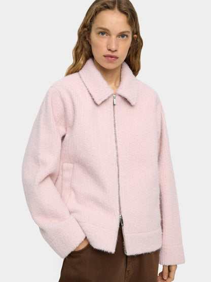 Coat With A Ribbed Texture