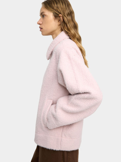 Coat With A Ribbed Texture