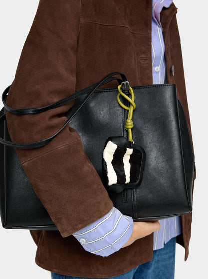 13" Laptop Bag With Leather Shoulder Strap