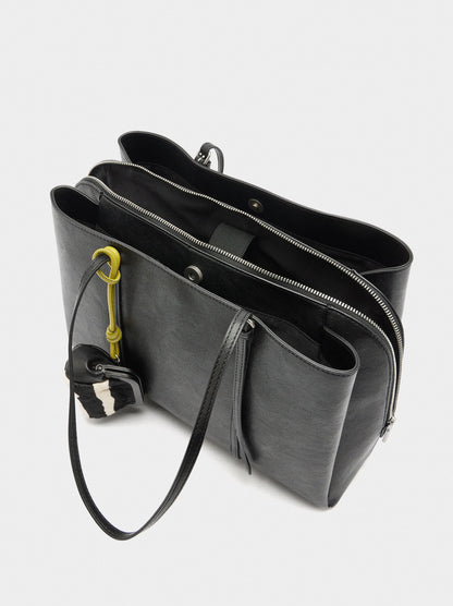 13" Laptop Bag With Leather Shoulder Strap