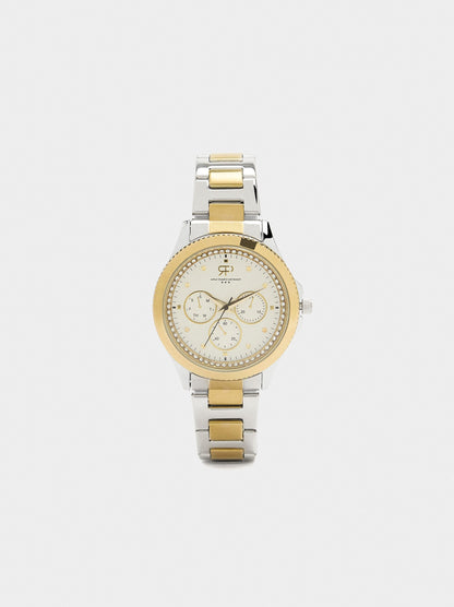 Bicolor Watch With Stainless Steel Bracelet