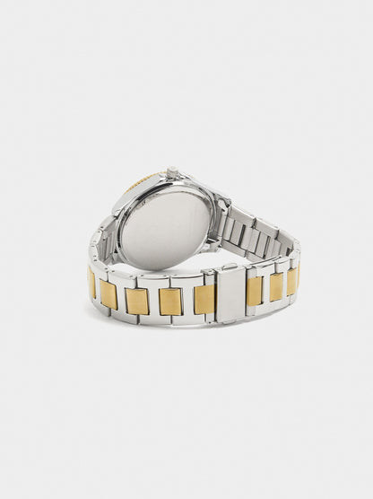 Bicolor Watch With Stainless Steel Bracelet