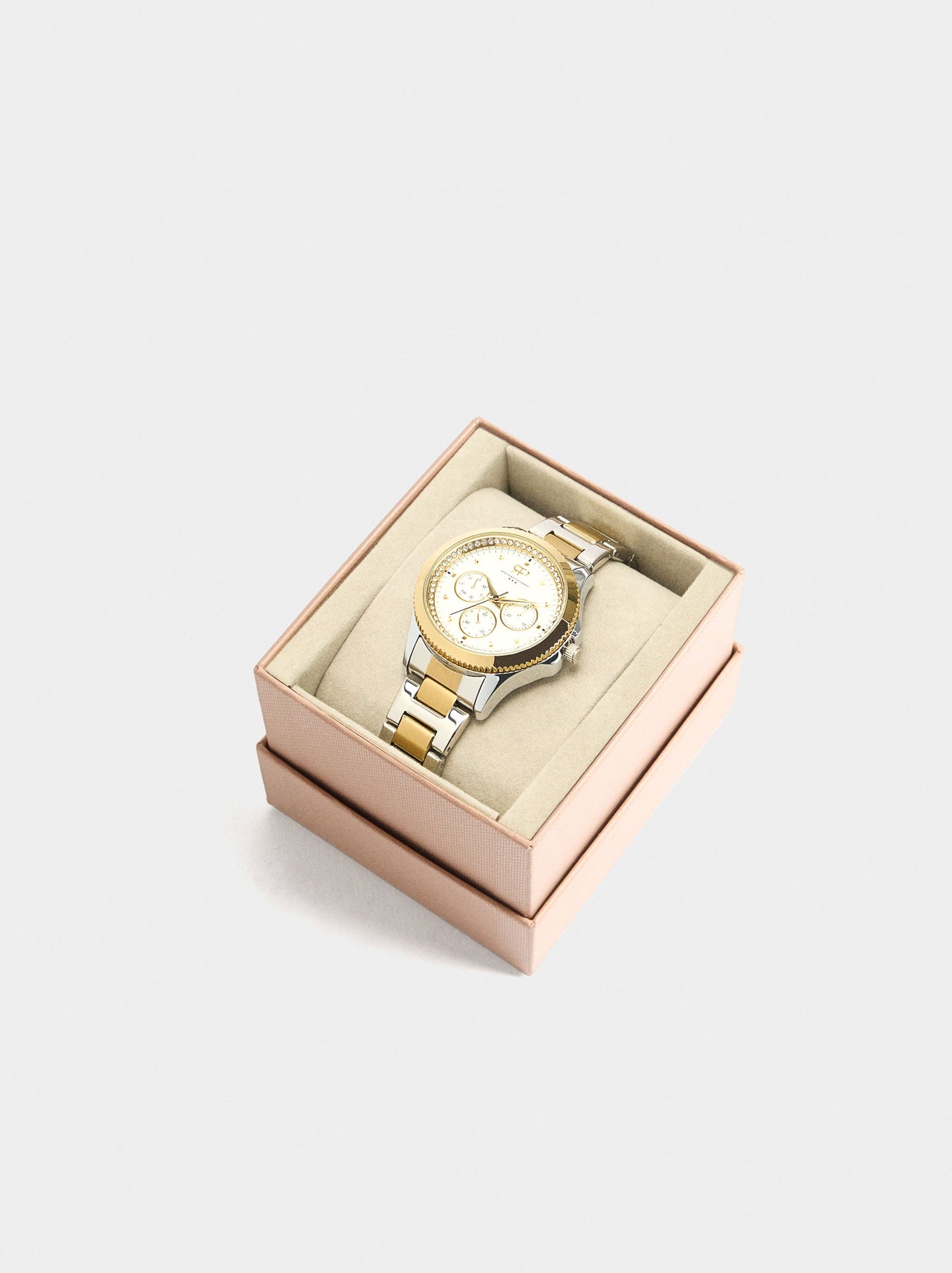 Bicolor Watch With Stainless Steel Bracelet