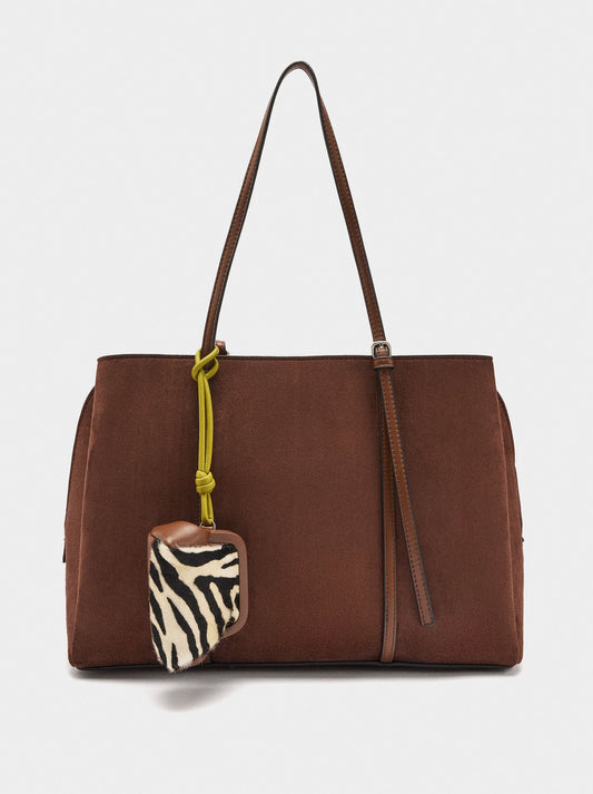 13" Laptop Bag With Leather Shoulder Strap