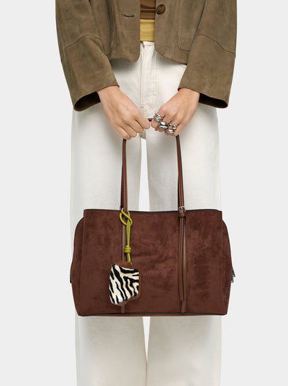 13" Laptop Bag With Leather Shoulder Strap