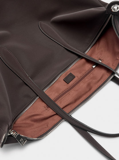 Shopper Bag With Soft Texture With Pendant