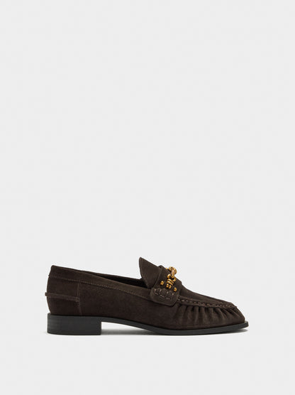 Leather Loafers With Buckle