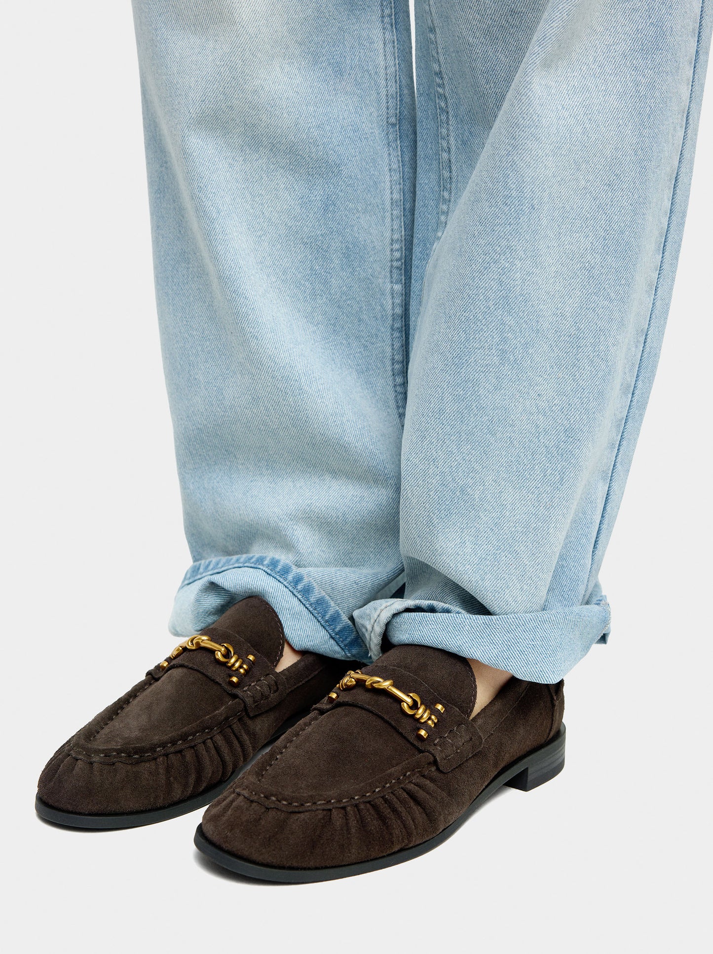 Leather Loafers With Buckle