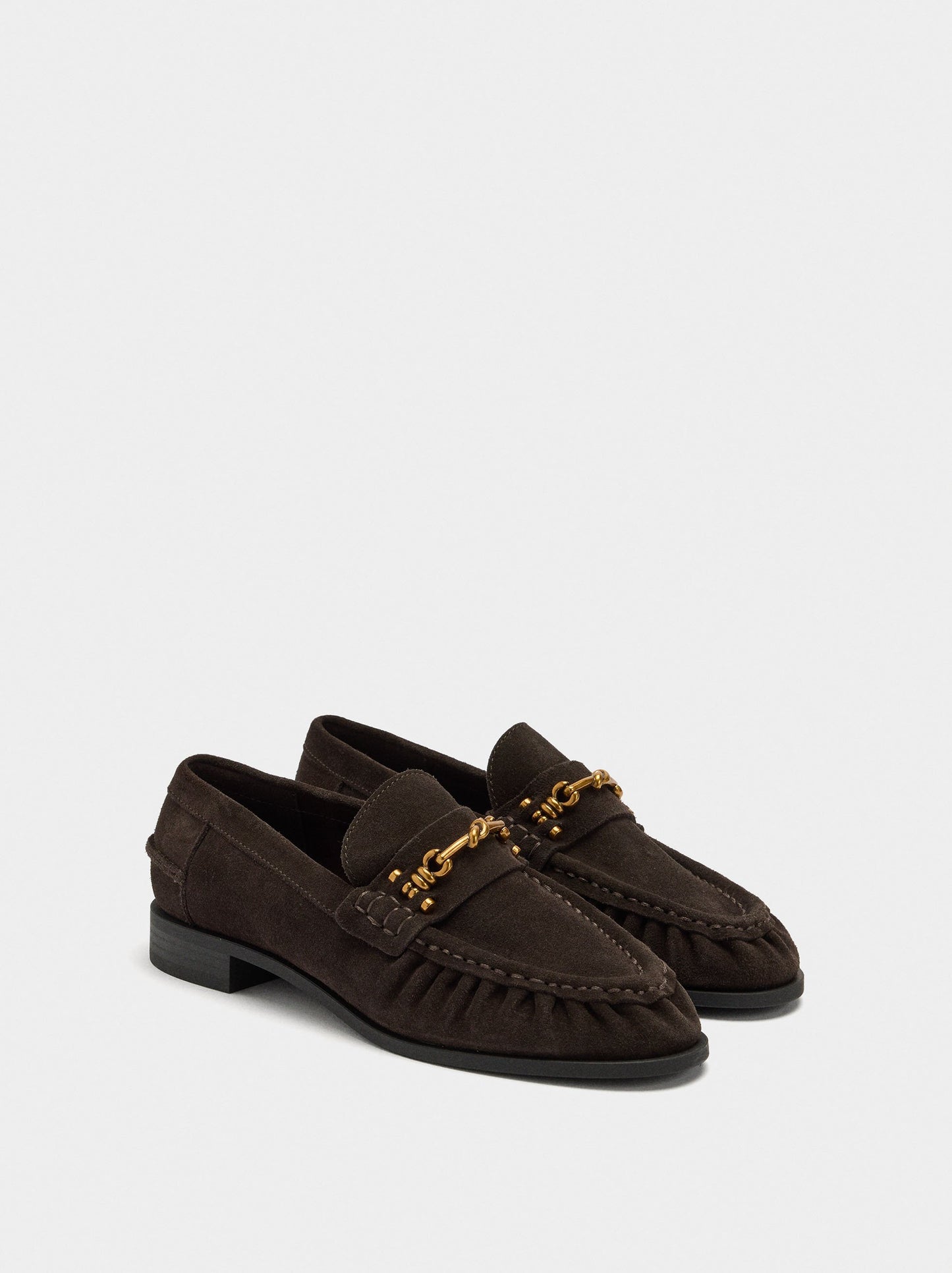 Leather Loafers With Buckle