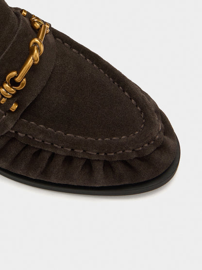 Leather Loafers With Buckle