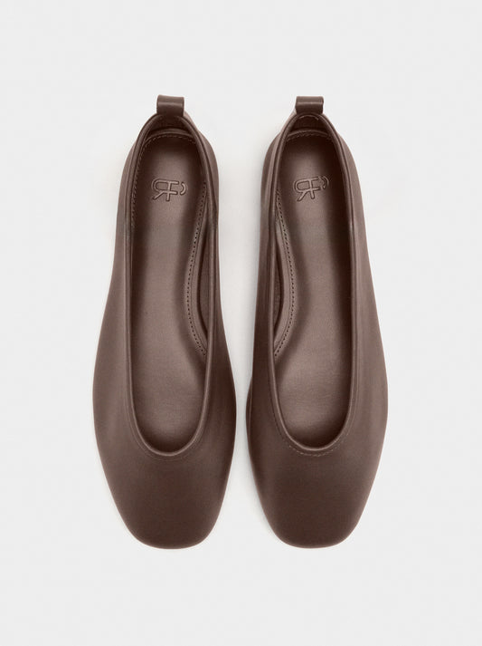 Leather Ballerinas With Strap And Buckle