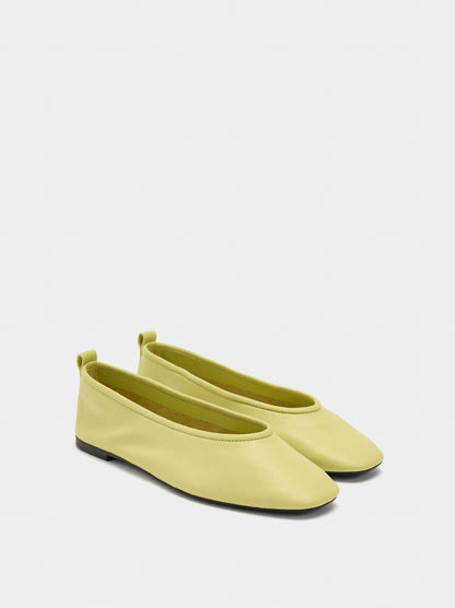 Leather Ballerinas With Strap And Buckle