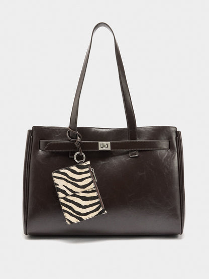 13" Laptop Bag With Leather Shoulder Strap