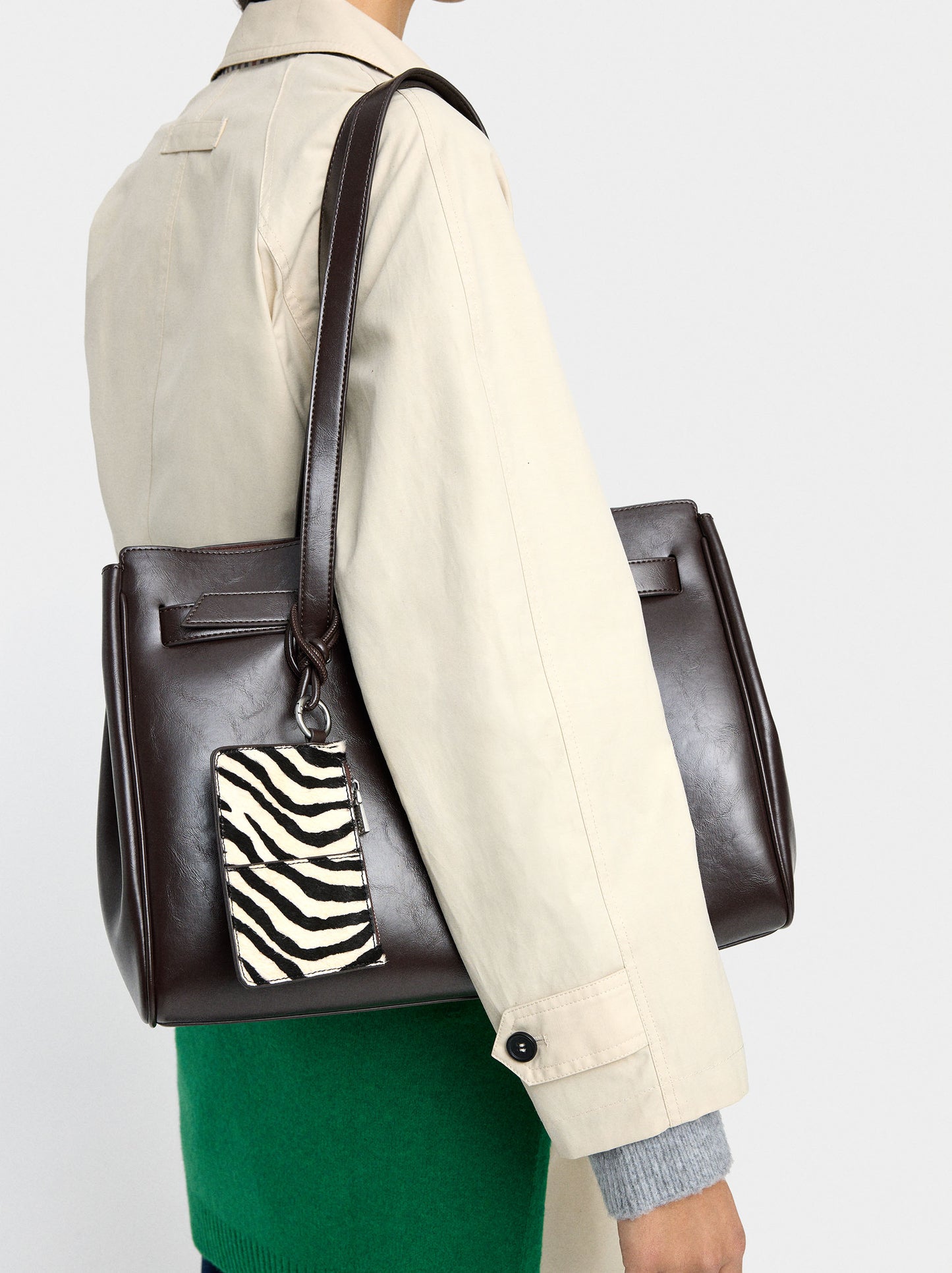 13" Laptop Bag With Leather Shoulder Strap