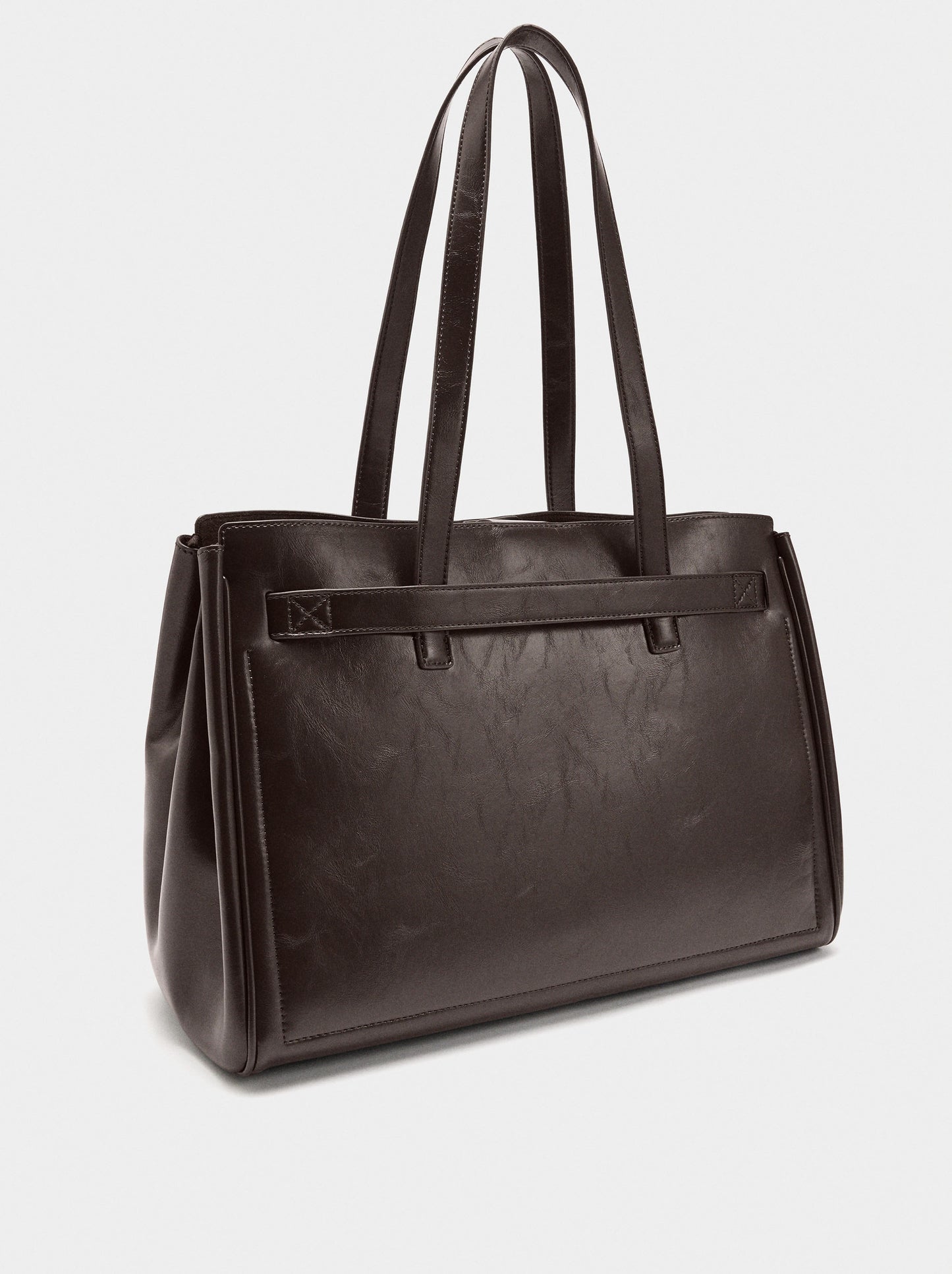 13" Laptop Bag With Leather Shoulder Strap