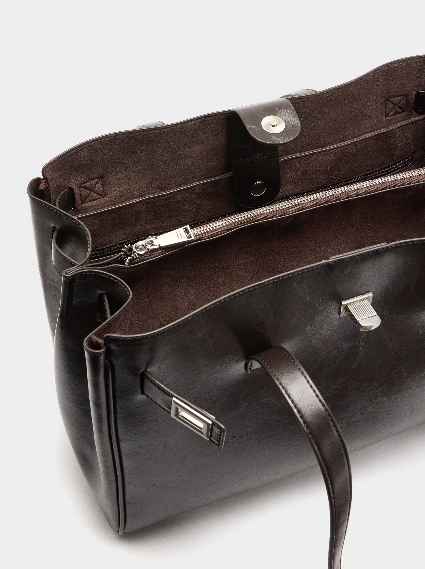 13" Laptop Bag With Leather Shoulder Strap