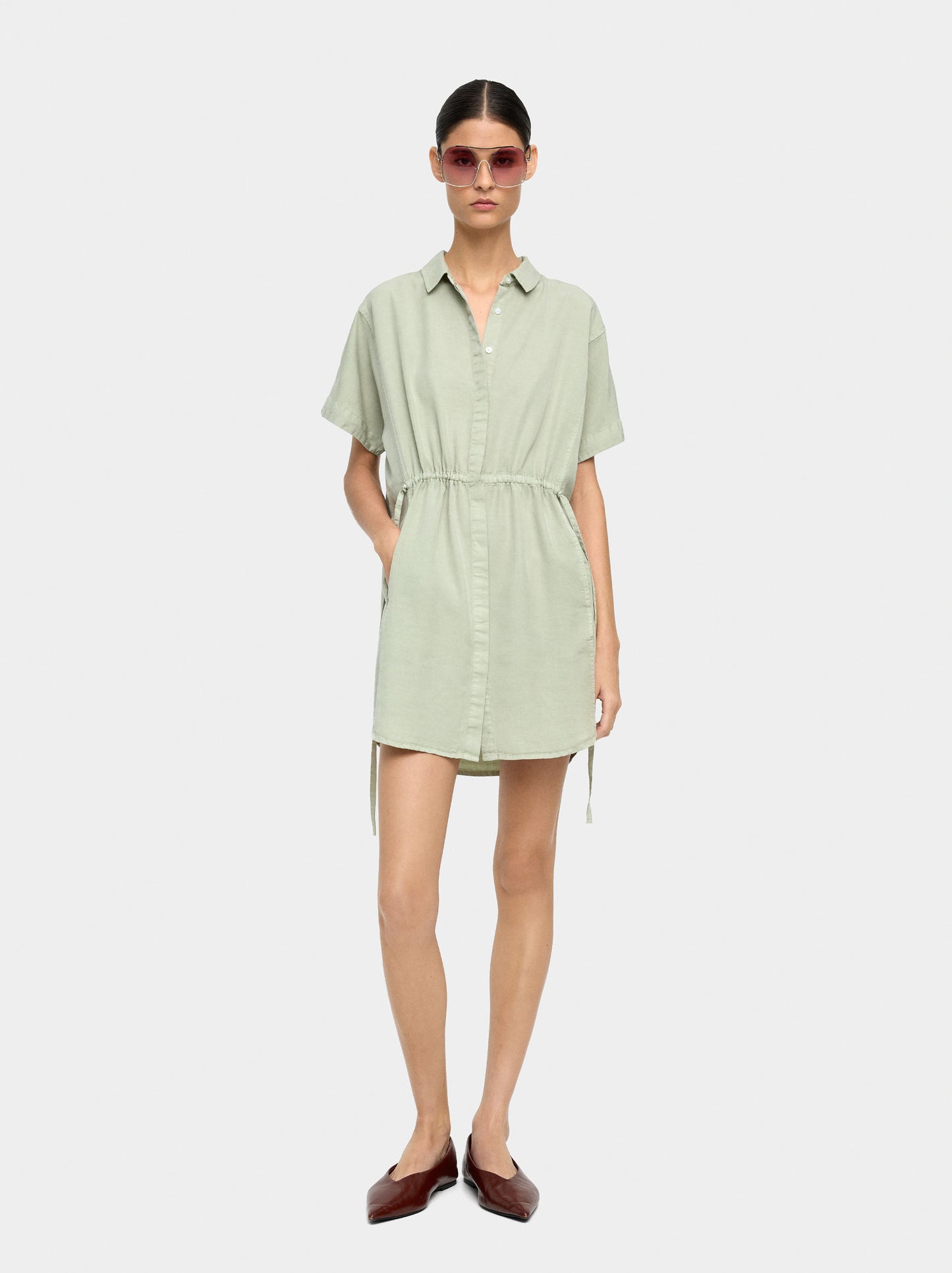 Shirt Dress With 100% Lyocell