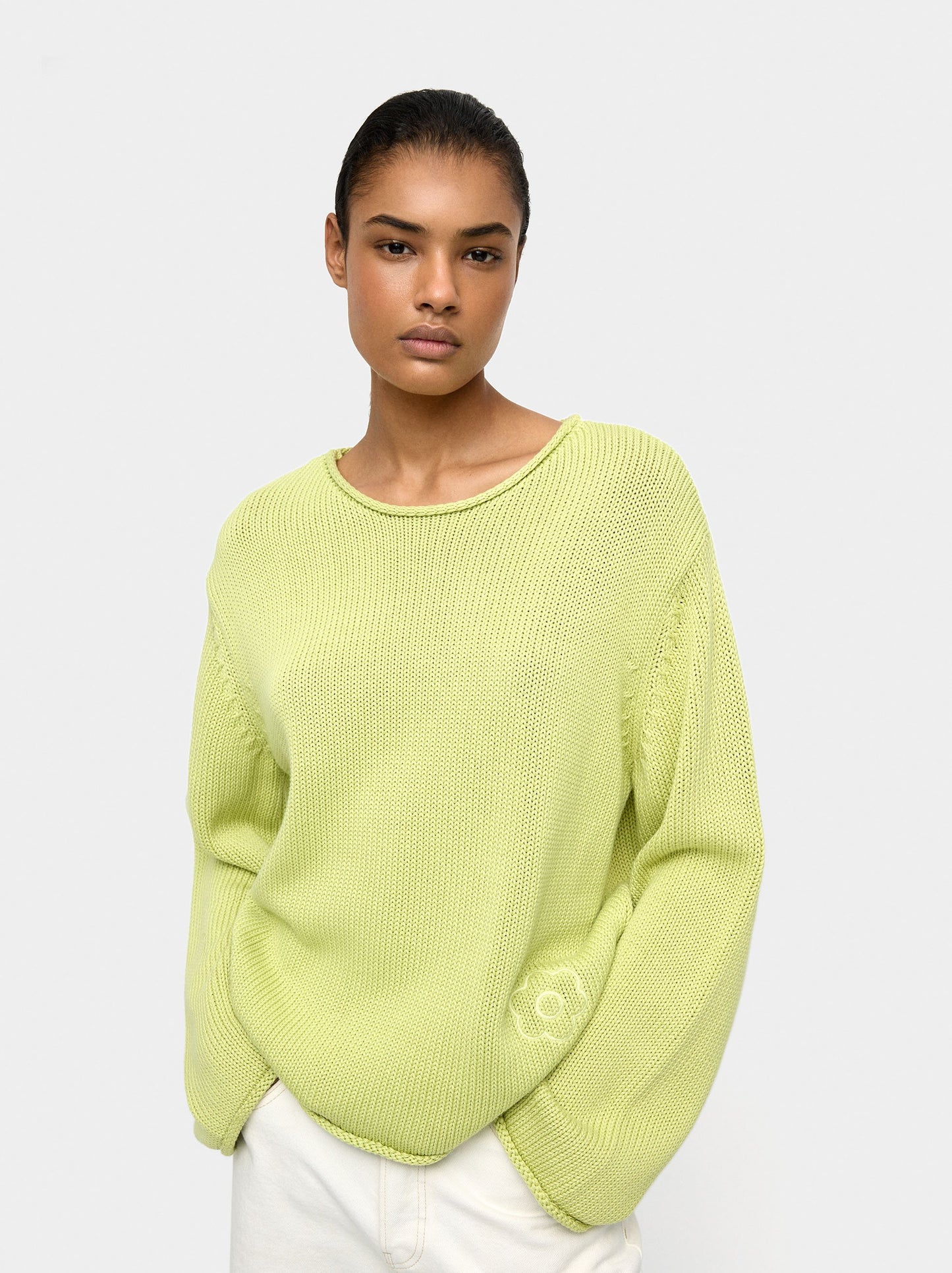 100% Cotton Mesh Knit Sweater