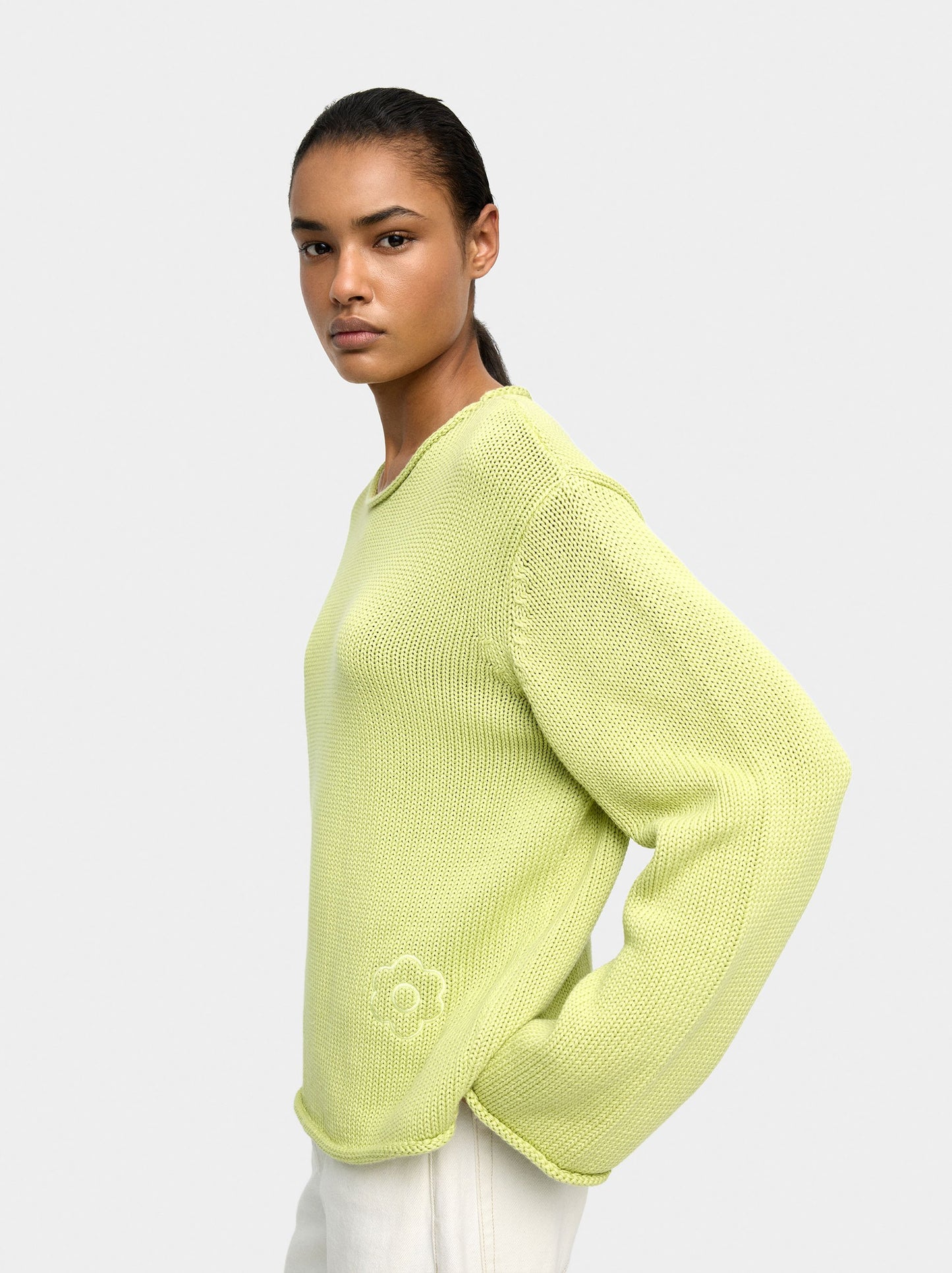 100% Cotton Mesh Knit Sweater