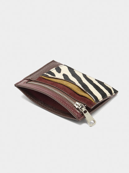 Card Holder With Leather Details