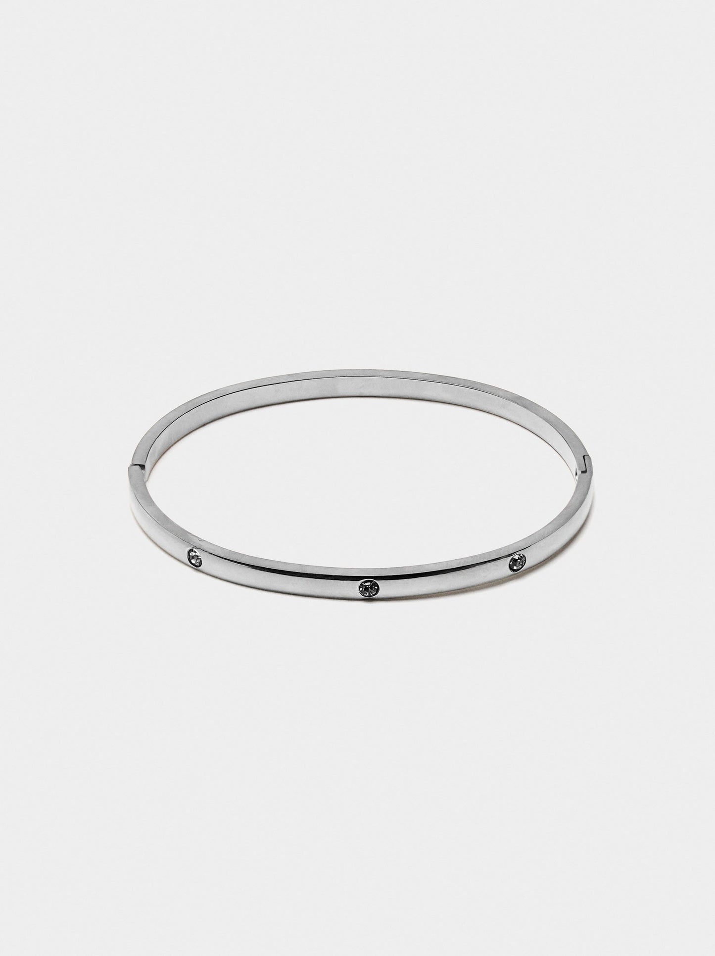 Rigid Bracelet With Crystals - Stainless Steel