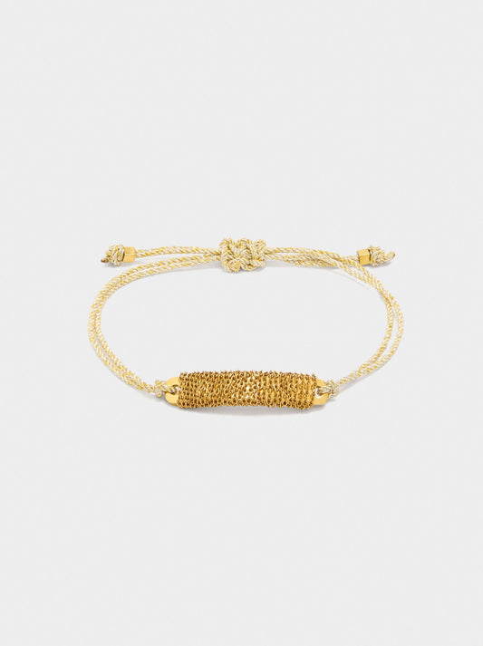 Adjustable Bracelet With Plate And Chains