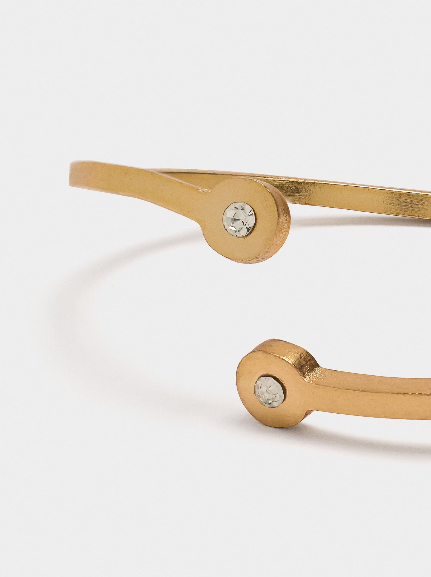 Open Bracelet With Crystals