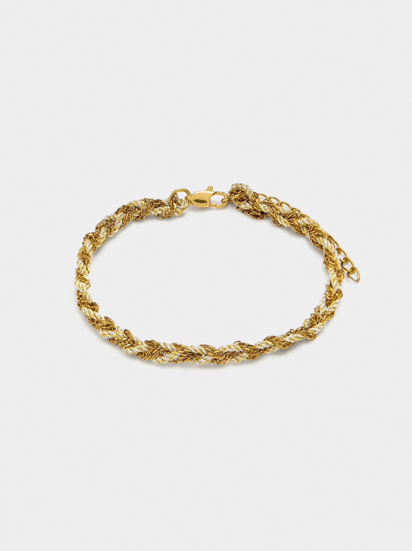 Intertwined Bracelet With Links And Cord