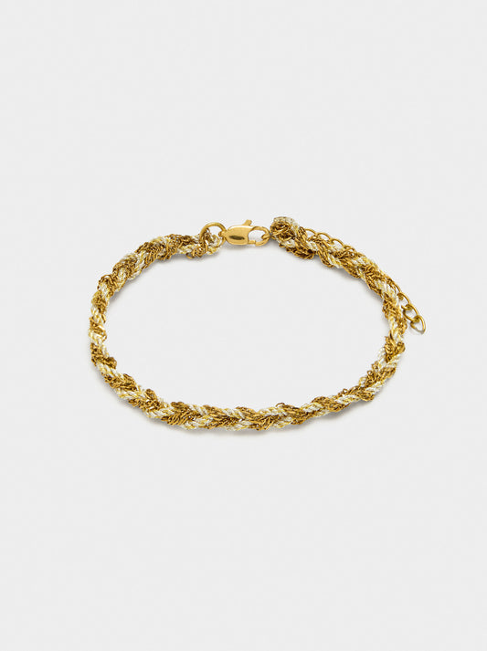 Intertwined Bracelet With Links And Cord