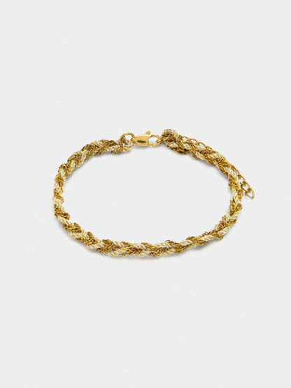 Intertwined Bracelet With Links And Cord
